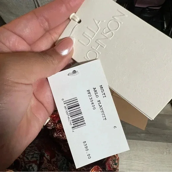 NWT Ulla Johnson Arlo 100% Cotton Poplin Romper Playsuit Size 6 - Picture 9 of 15